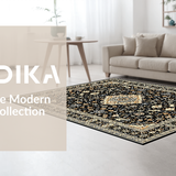 Classic Gold Accented Geometric(Black)