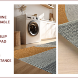 Ultra Soft Area Rug, Non Slip, Stain Resistant, Washable Area Rugs for Living Room, Bedroom, Neutral Abstract Brown Grey Living Room Washable Rug(Beige)