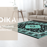 Elegant Teal and Black Medallion(Black)