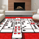 Ultra Soft Area Rug, Non Slip, Stain Resistant, Washable Area Rugs for Living Room, Bedroom, Stylish Red and White Contrast(Red)