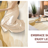 Ultra Soft Area Rug, Non Slip, Stain Resistant, Washable Area Rugs for Living Room, Bedroom, Serene Creamy Color Blend Style(Beige)