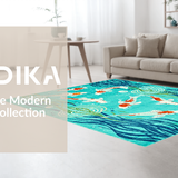 Brightly Colorful Pond Scene(Blue)