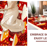 Radiant Textured Mushroom Composition(Red)