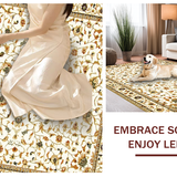 Ultra Soft Area Rug, Non Slip, Stain Resistant, Washable Area Rugs for Living Room, Bedroom, Charming Vintage Floral Design(Beige)