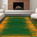 Ultra Soft Area Rug, Non Slip, Stain Resistant, Washable Area Rugs for Living Room, Bedroom, Contemporary Eclectic Animal Motif(Green)