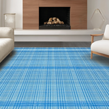 Ultra Soft Area Rug, Non Slip, Stain Resistant, Washable Area Rugs for Living Room, Bedroom, Chic Textured Modern Appeal(Blue)