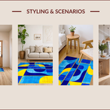 Art Deco Inspired Geometric Elegance(Blue)
