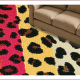 Ultra Soft Area Rug, Non Slip, Stain Resistant, Washable Area Rugs for Living Room, Bedroom, Wild Animal Pattern Living Room Statement Carpet(Black)