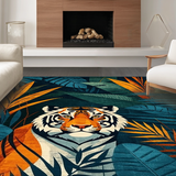 Lush Deep Blue Garden Elements(Blue)