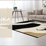 Ultra Soft Area Rug, Non Slip, Stain Resistant, Washable Area Rugs for Living Room, Bedroom, Non-Slip Wildlife Rug for Minimalist Spaces(Beige)