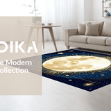 Ultra Soft Area Rug, Non Slip, Stain Resistant, Washable Area Rugs for Living Room, Bedroom, Bright Ethereal Galaxy Aesthetic(Gold)