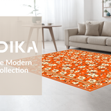 Ultra Soft Area Rug, Non Slip, Stain Resistant, Washable Area Rugs for Living Room, Bedroom, Sunny Outdoor Festive Vibe(Orange)