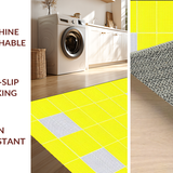 Ultra Soft Area Rug, Non Slip, Stain Resistant, Washable Area Rugs for Living Room, Bedroom, Warm Cozy Patchwork Feel(Yellow)