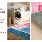 Ultra Soft Area Rug, Non Slip, Stain Resistant, Washable Area Rugs for Living Room, Bedroom, Chic Modern Soft Pastel Design(Pink)