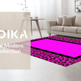 Ultra Soft Area Rug, Non Slip, Stain Resistant, Washable Area Rugs for Living Room, Bedroom, Stylish Colorful Cheetah Print(Pink)