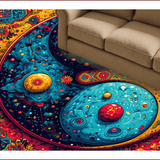 Ultra Soft Area Rug, Non Slip, Stain Resistant, Washable Area Rugs for Living Room, Bedroom, Traditional Multi Aesthetic Home Decor Area Carpet(Blue)