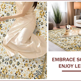 Ultra Soft Area Rug, Non Slip, Stain Resistant, Washable Area Rugs for Living Room, Bedroom, Elegant Vintage Floral Composition(Beige)