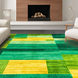 Dynamic Whimsical Curved Motifs(Green)