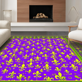 Ultra Soft Area Rug, Non Slip, Stain Resistant, Washable Area Rugs for Living Room, Bedroom, Vibrant Carnival Color Splash(Purple)