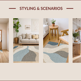 Ultra Soft Area Rug, Non Slip, Stain Resistant, Washable Area Rugs for Living Room, Bedroom, Neutral Driftwood Living Room Stain-Resistant Area Rug(Beige)