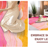 Ultra Soft Area Rug, Non Slip, Stain Resistant, Washable Area Rugs for Living Room, Bedroom, Gradient Sunset Ombre Aesthetic(Yellow)