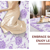 Ultra Soft Area Rug, Non Slip, Stain Resistant, Washable Area Rugs for Living Room, Bedroom, Cozy Pastel Medallion Arrangement(Purple)