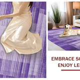Ultra Soft Area Rug, Non Slip, Stain Resistant, Washable Area Rugs for Living Room, Bedroom, Dynamic Grey and Purple Harmony(Purple)