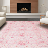 Ultra Soft Area Rug, Non Slip, Stain Resistant, Washable Area Rugs for Living Room, Bedroom, Trendy Blush Minimalist Cozy Appeal(Pink)
