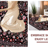 Contemporary Floral Geometric Fusion(Black)