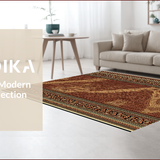 Ultra Soft Area Rug, Non Slip, Stain Resistant, Washable Area Rugs for Living Room, Bedroom, Buffalo Plaid Lodge Bear(Brown)