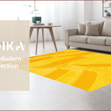 Ultra Soft Area Rug, Non Slip, Stain Resistant, Washable Area Rugs for Living Room, Bedroom, Contemporary Abstract Splash(Yellow)