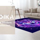Ultra Soft Area Rug, Non Slip, Stain Resistant, Washable Area Rugs for Living Room, Bedroom, Striking Playful Nebula Theme(Purple)