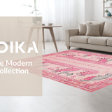 Ultra Soft Area Rug, Non Slip, Stain Resistant, Washable Area Rugs for Living Room, Bedroom, Playful Pastel Animal Aesthetic(Pink)
