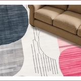 Ultra Soft Area Rug, Non Slip, Stain Resistant, Washable Area Rugs for Living Room, Bedroom, Modern Minimalist Soft Gradient Art(Gray)