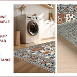 Ultra Soft Area Rug, Non Slip, Stain Resistant, Washable Area Rugs for Living Room, Bedroom, Soft Non-Slip Bedroom Rug with Intricate Pattern(White)