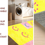 Ultra Soft Area Rug, Non Slip, Stain Resistant, Washable Area Rugs for Living Room, Bedroom, Charming Cartoon-Inspired Decor(Yellow)