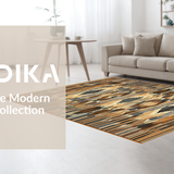 Ultra Soft Area Rug, Non Slip, Stain Resistant, Washable Area Rugs for Living Room, Bedroom, Contemporary Faux Fur Wildlife Print(Brown)