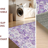 Ultra Soft Area Rug, Non Slip, Stain Resistant, Washable Area Rugs for Living Room, Bedroom, Stylish Modern Lilac Petal Style(Purple)