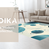 Ultra Soft Area Rug, Non Slip, Stain Resistant, Washable Area Rugs for Living Room, Bedroom, Elegant Gray and White Geometric Charm(White)