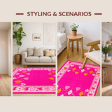Charming Pink and White Textile Print(Pink)