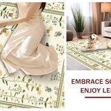 Contemporary Beige Floral Design(Beige)