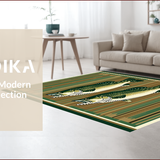 Ultra Soft Area Rug, Non Slip, Stain Resistant, Washable Area Rugs for Living Room, Bedroom, Charming Cabin Rustic Welcome Mat(Green)