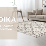 Ultra Soft Area Rug, Non Slip, Stain Resistant, Washable Area Rugs for Living Room, Bedroom, Rustic Subtle Patterned Collection(Gray)