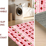 Ultra Soft Area Rug, Non Slip, Stain Resistant, Washable Area Rugs for Living Room, Bedroom, Charming Pink Fruit Aesthetic(Red)