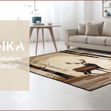 Ultra Soft Area Rug, Non Slip, Stain Resistant, Washable Area Rugs for Living Room, Bedroom, Stylish Nature-Inspired Aesthetic(Beige)