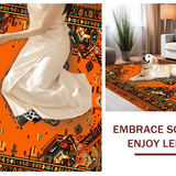 Ultra Soft Area Rug, Non Slip, Stain Resistant, Washable Area Rugs for Living Room, Bedroom, Wild Jungle Inspired Decor(Orange)