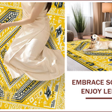 Ultra Soft Area Rug, Non Slip, Stain Resistant, Washable Area Rugs for Living Room, Bedroom, Chic Modern Diamond Aesthetic(Yellow)