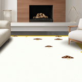 Ultra Soft Area Rug, Non Slip, Stain Resistant, Washable Area Rugs for Living Room, Bedroom, Elegant Light Toned Fungi Graphic(Yellow)