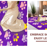 Ultra Soft Area Rug, Non Slip, Stain Resistant, Washable Area Rugs for Living Room, Bedroom, Cute Colorful Whimsical Print Design(Purple)