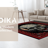 Ultra Soft Area Rug, Non Slip, Stain Resistant, Washable Area Rugs for Living Room, Bedroom, Haunting Spooky Aesthetic Floor Cover(Black)